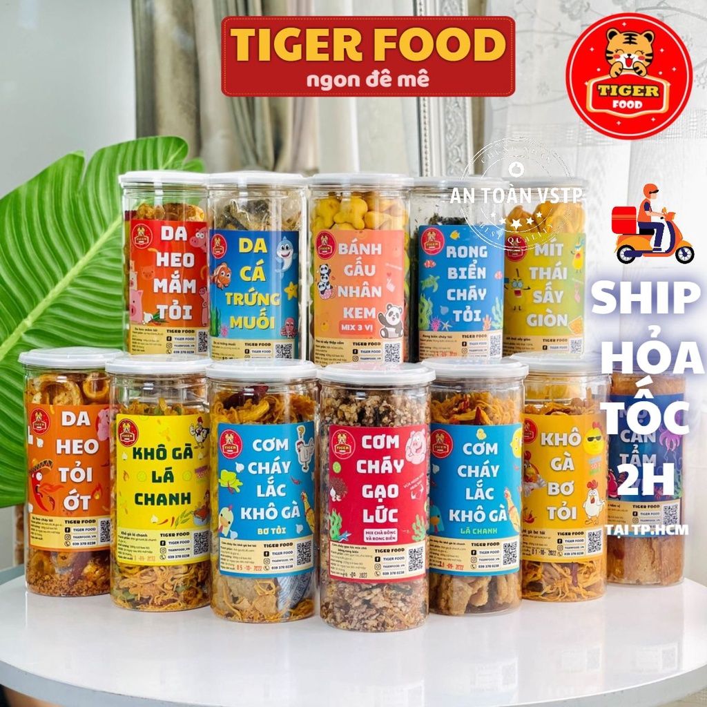 in tem nhãn đồ ăn vặt