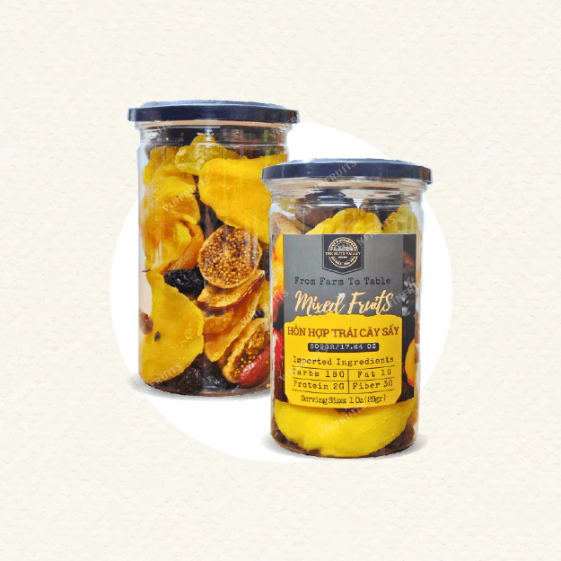 in tem nhãn trái cây sấy