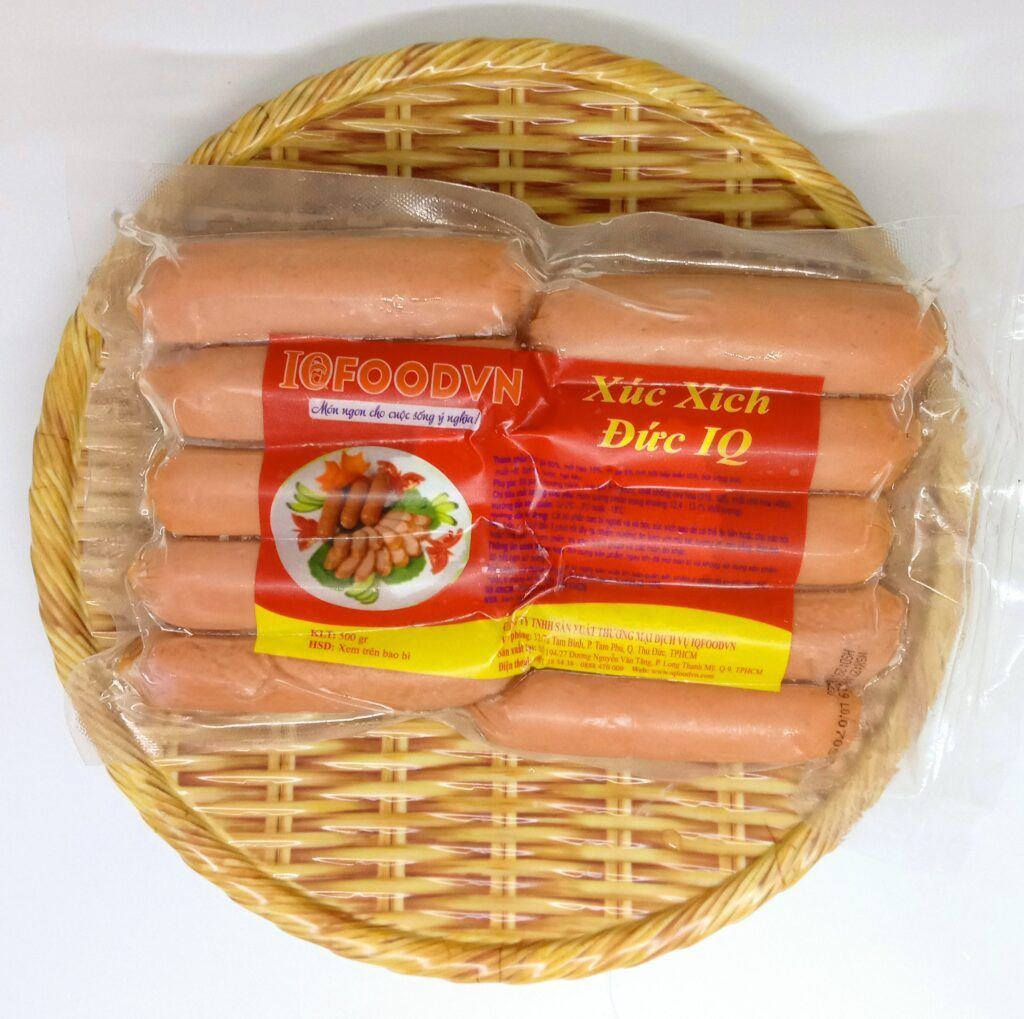 in tem nhãn xúc xích