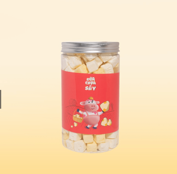 In tem nhãn sữa chua sấy