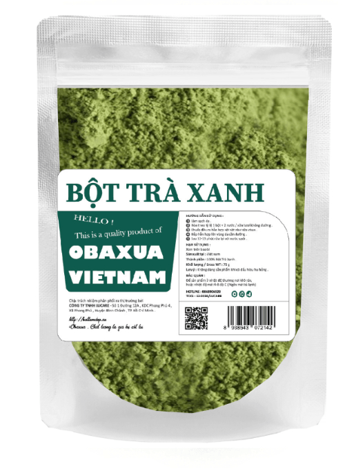 In tem nhãn bột trà xanh