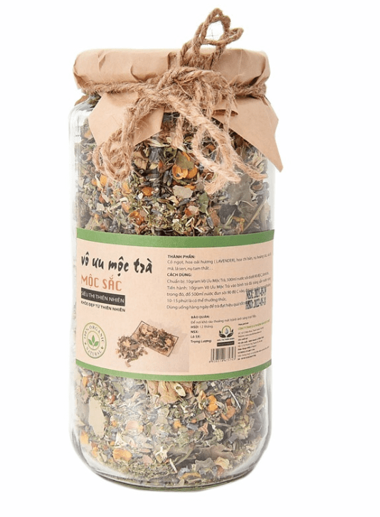 in tem nhãn trà thảo mộc