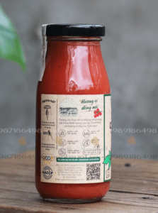In tem nhãn lọ tương cà