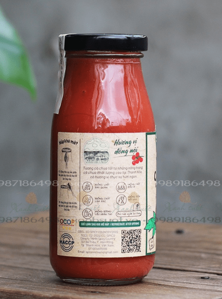 In tem nhãn lọ tương cà