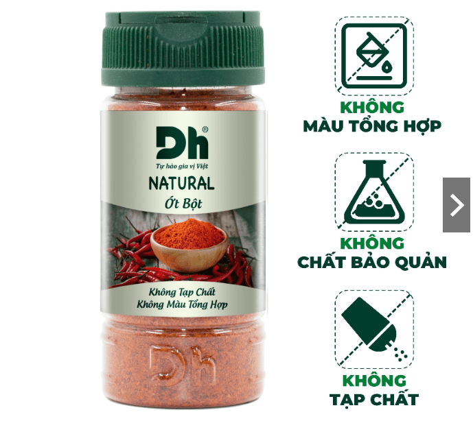 In tem nhãn lọ ớt bột