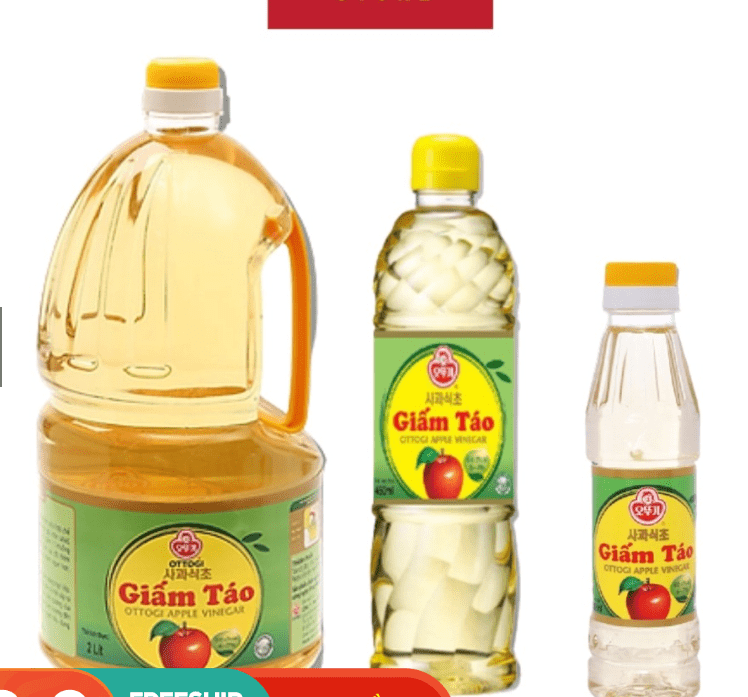 In tem nhãn lọ giấm táo