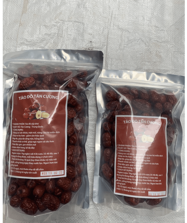 In tem nhãn sản phẩm táo đỏ