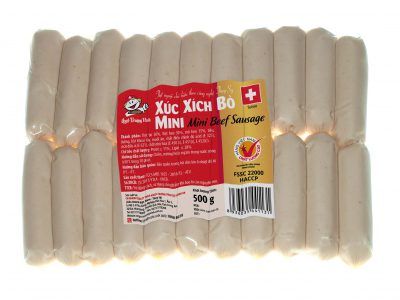 in tem nhãn xúc xích