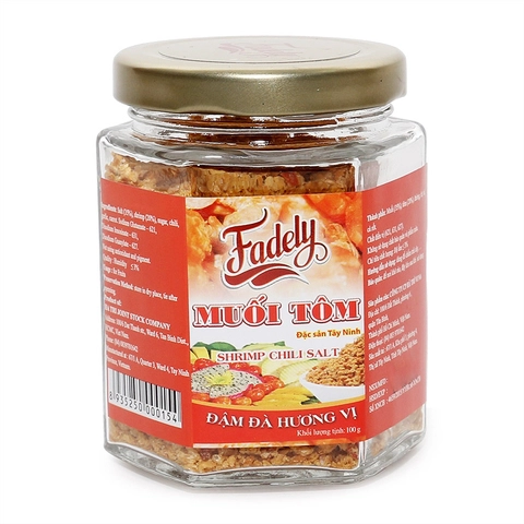 In tem nhãn lọ muối tôm