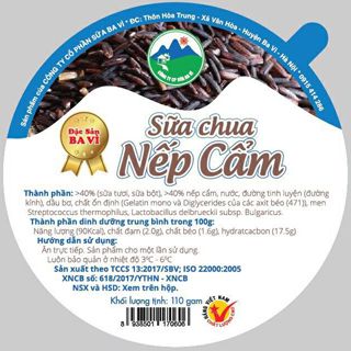 In tem nhãn sữa chua nếp cẩm