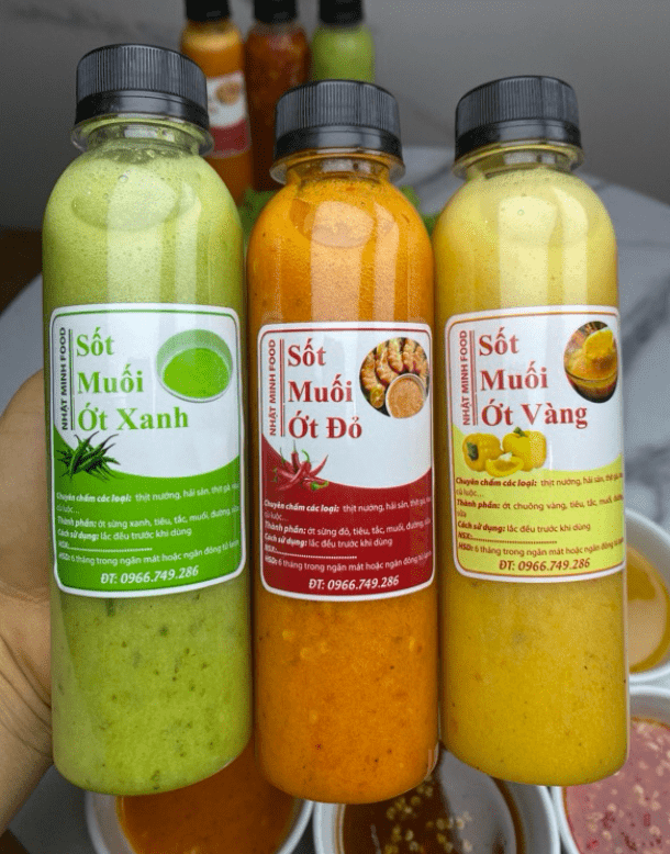 in tem nhãn sốt hải sản