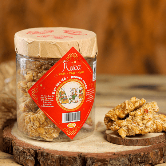 In tem nhãn kẹo lạc