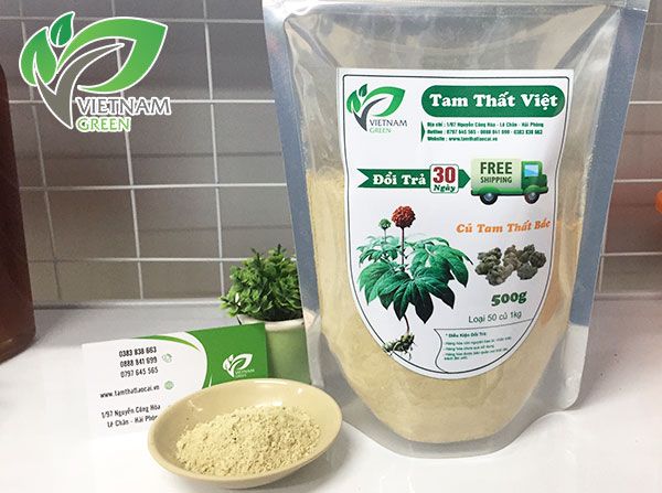 In tem nhãn bột tam thất