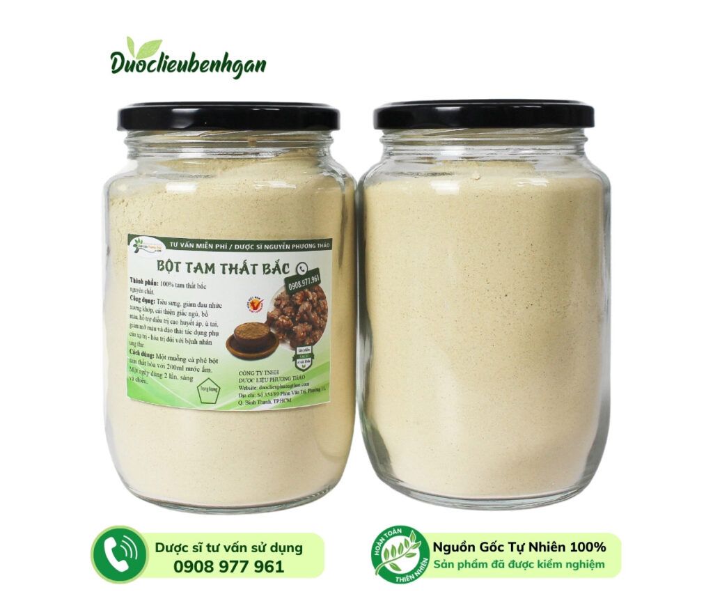 In tem nhãn bột tam thất