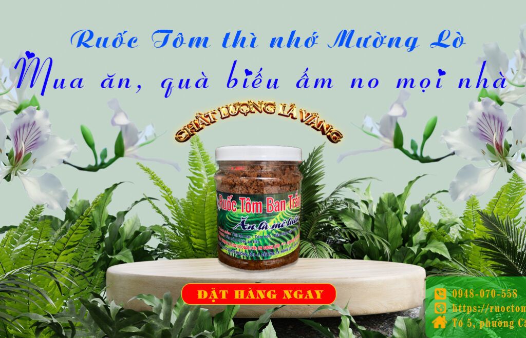 Tem nhãn ruốc tôm Mường Lò