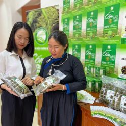 Tem nhãn bánh chưng đen Bắc Hà