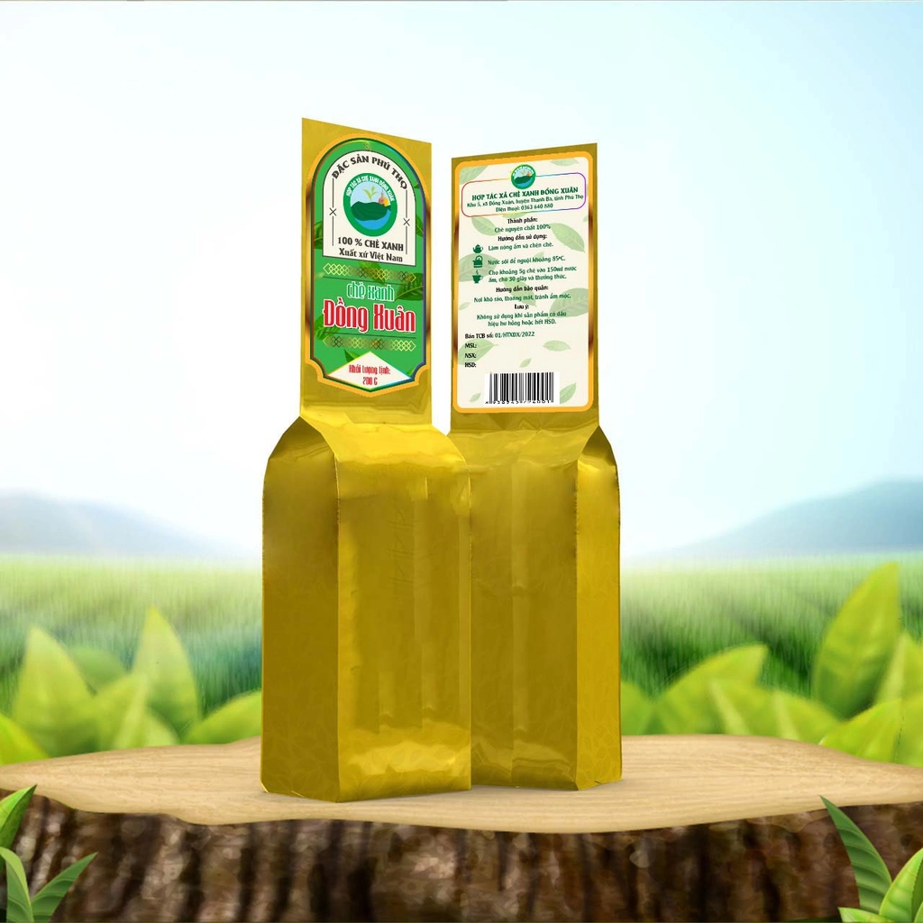 Tem nhãn chè xanh Phú Thọ